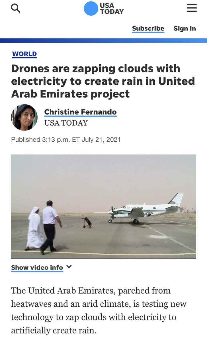 LegendaryEnergy's tweet photo. China is using weather modification technology. UAE is using it. NY Times reported decades ago that we used it in war.

Why is no American media or political party mentioning it? 🤔 https://t.co/Jlo8prJVIJ