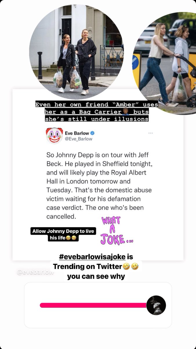 What a joke 😅😂 #EveBarlowIsAJoke #EveFartlow #JohnnyDepp #AmberHeardIsALiar