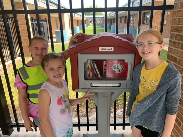 Our lending library is open just in time for summer!  Take a book- leave a book!