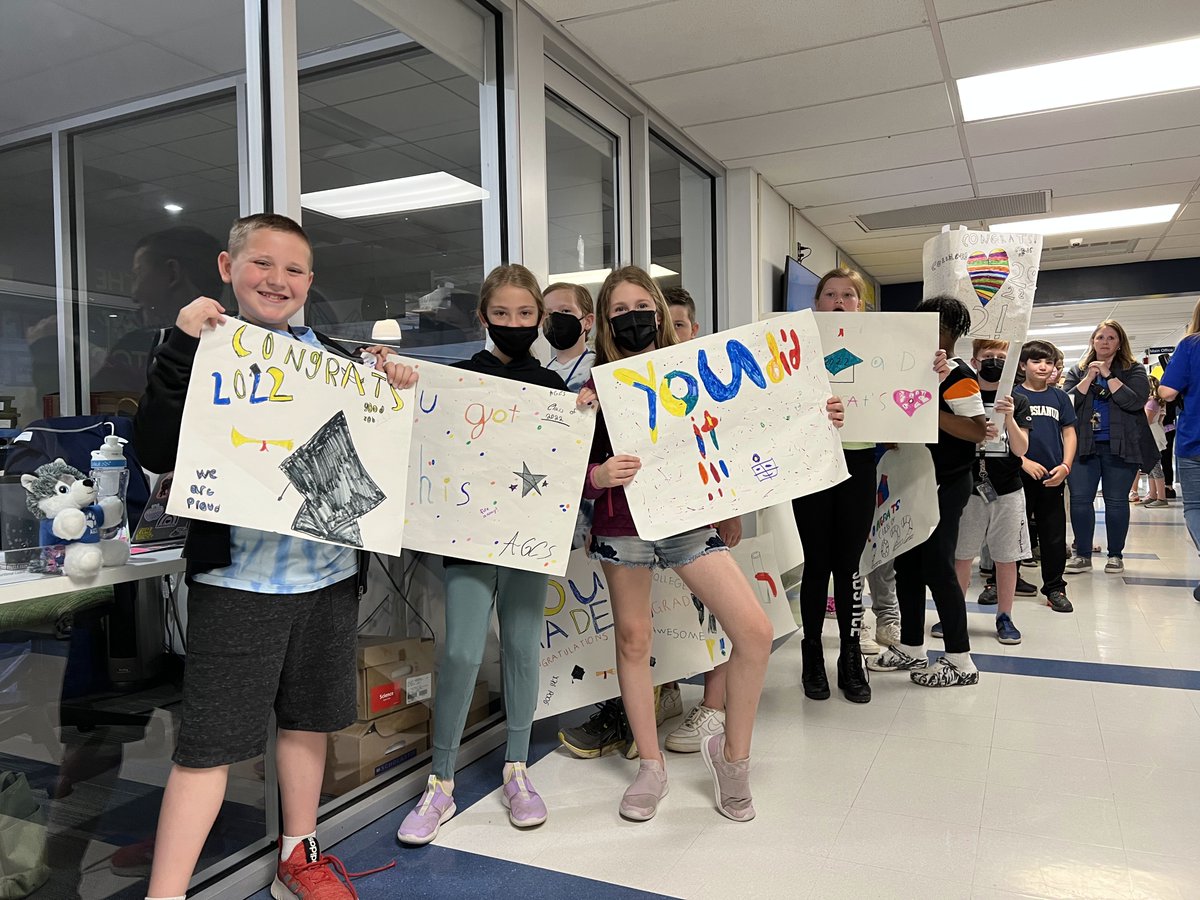 AGCharter's tweet photo. Our #classof2022 participated in the Senior Walk last week. Visit https://t.co/7qy6daFPr7 to see a video as 4th-11th Grade Staff & Students cheer them on.
#agcharter #spiritandsuccess https://t.co/rUvrWqYsiF