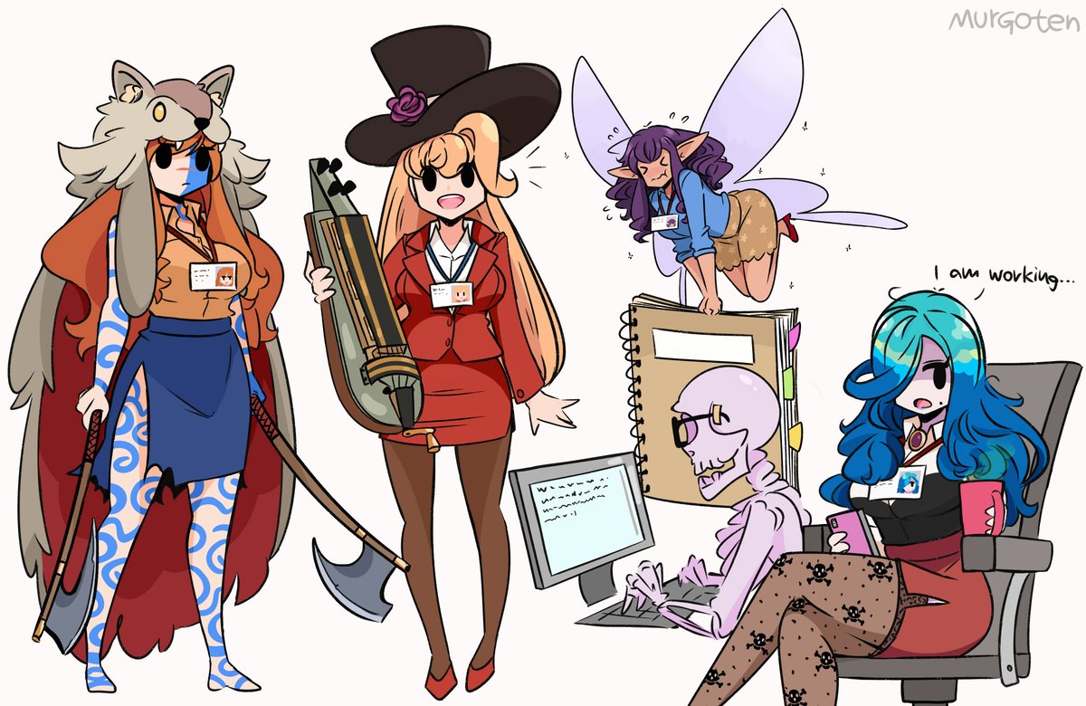murgoten's tweet photo. more fantasy office ladies https://t.co/X8vh8ZvoDt