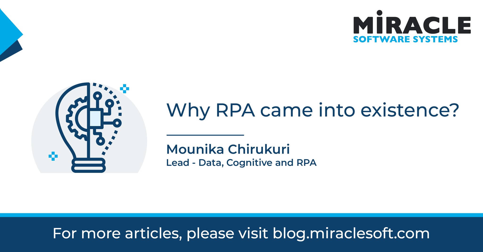 Miracle Software Systems, Inc on Twitter "Wondering why Robotic