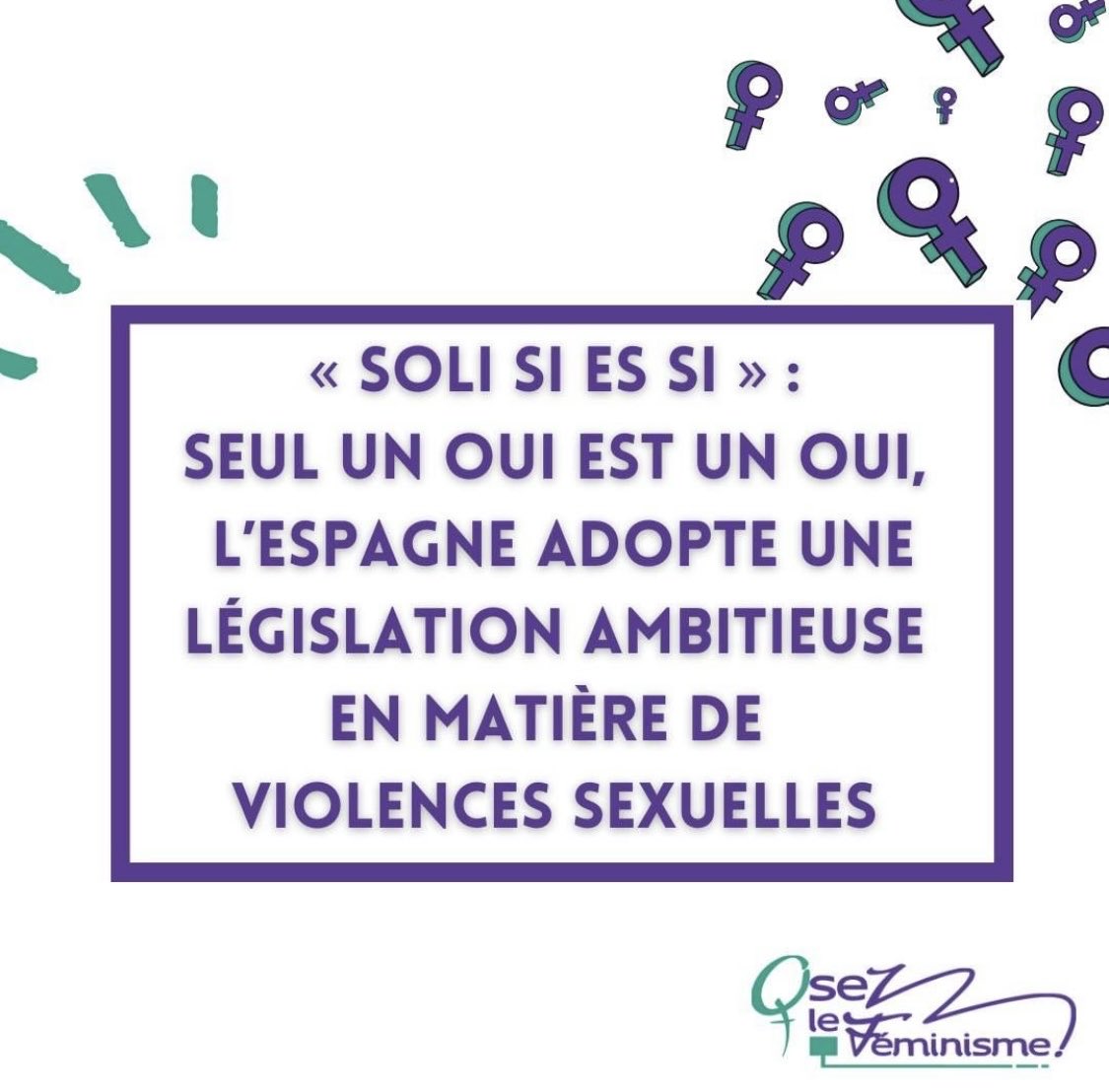 ElleCaetera's tweet photo. ⁦@osezlefeminisme⁩ #merci l’Espagne est vraiment un pays précurseur dans le domaine des #violencessexuelles https://t.co/mxLFKikpz2