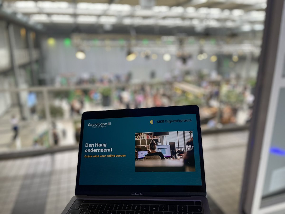 Vandaag verzorg ik de breakout sessie “Quick wins voor Online Succes” ism <a href="/mkbdigi/">mkbdigiwerkplaats</a> bij #DenHaagOnderneemt in de <a href="/FokkerTerminal/">Fokker Terminal</a> Altijd om ondernemers te inspireren. <a href="/SocialLane/">SocialLane</a>