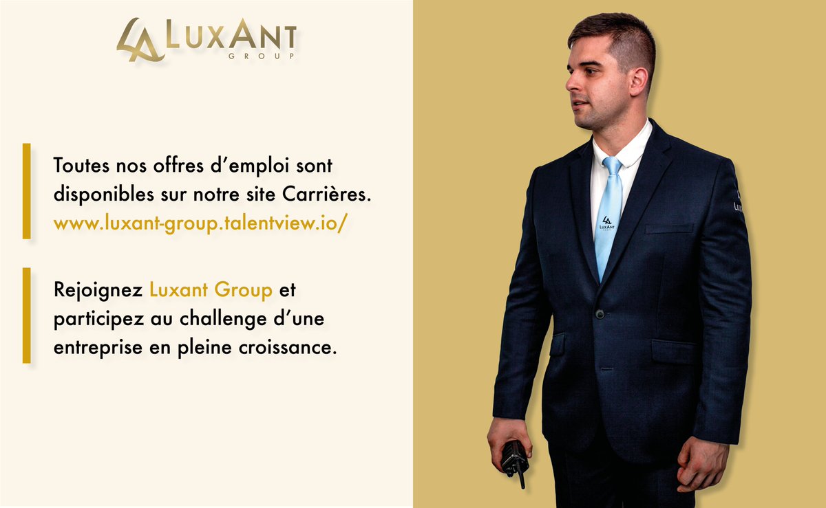 📢 Toutes nos #offresdemploi sont disponibles sur : lnkd.in/d4HmQ-V

Notre outil de #recrutement qui nous permet  :
- Une meilleure réactivité dans le traitement de nos besoins en recrutement et sur le retour des candidatures
- Un réponse aux candidatures

#Luxantgroup