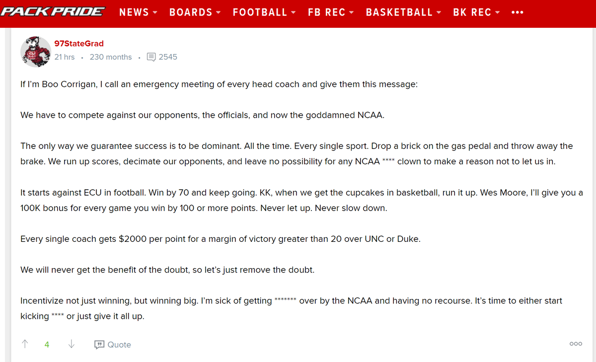 BoardGeniuses's tweet photo. 🚨EMERGENCY MEETING!🚨
Attendance is mandatory for all #NCState coaches!
Topics to be addressed:
1. How to overcome getting screwed by the
officials in all sports.
2. Bonus compensation for running up the score. https://t.co/orw8ekYIH2