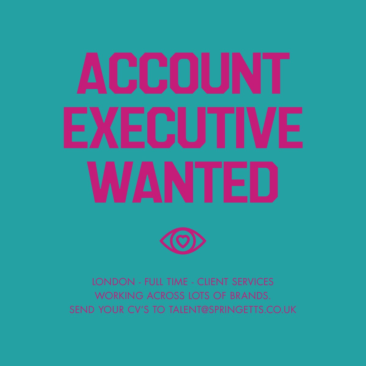 Springetts (@springettsbdc) on Twitter photo Account Executive Wanted!
springetts.co.uk/careers/accoun…
#Hiring #Jobs #DesignJobs #BrandDesign #PackagingDesign #Packaging #Careers #Recruitment #Springetts #ClientServices #AccountExecutive #AccountManagement Account Executive Wanted!
springetts.co.uk/careers/accoun…
#Hiring #Jobs #DesignJobs #BrandDesign #PackagingDesign #Packaging #Careers #Recruitment #Springetts #ClientServices #AccountExecutive #AccountManagement