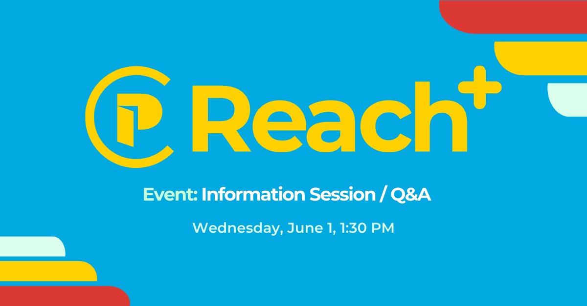 🚨Tomorrow🚨

❗Final REACH+ Information Session / Q&amp;A before School is out!

📍Session will cover general management of the REACH+ Programme, an overview of any new features and updates, and answer any questions

Register here 🔗 ow.ly/RPBk50Jgx55

#Event #Register #Reach+