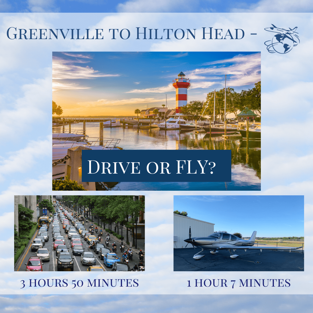 FlySSC's tweet photo. Traveling to Hilton Head for business or family? 

Let us get you there faster and stress-free! 

Why drive when you can fly?  

https://t.co/a7RJfBtk42

#flyssc #hiltonhead #greenville #whydrivewhenyoucanfly https://t.co/yGCetn3wDL