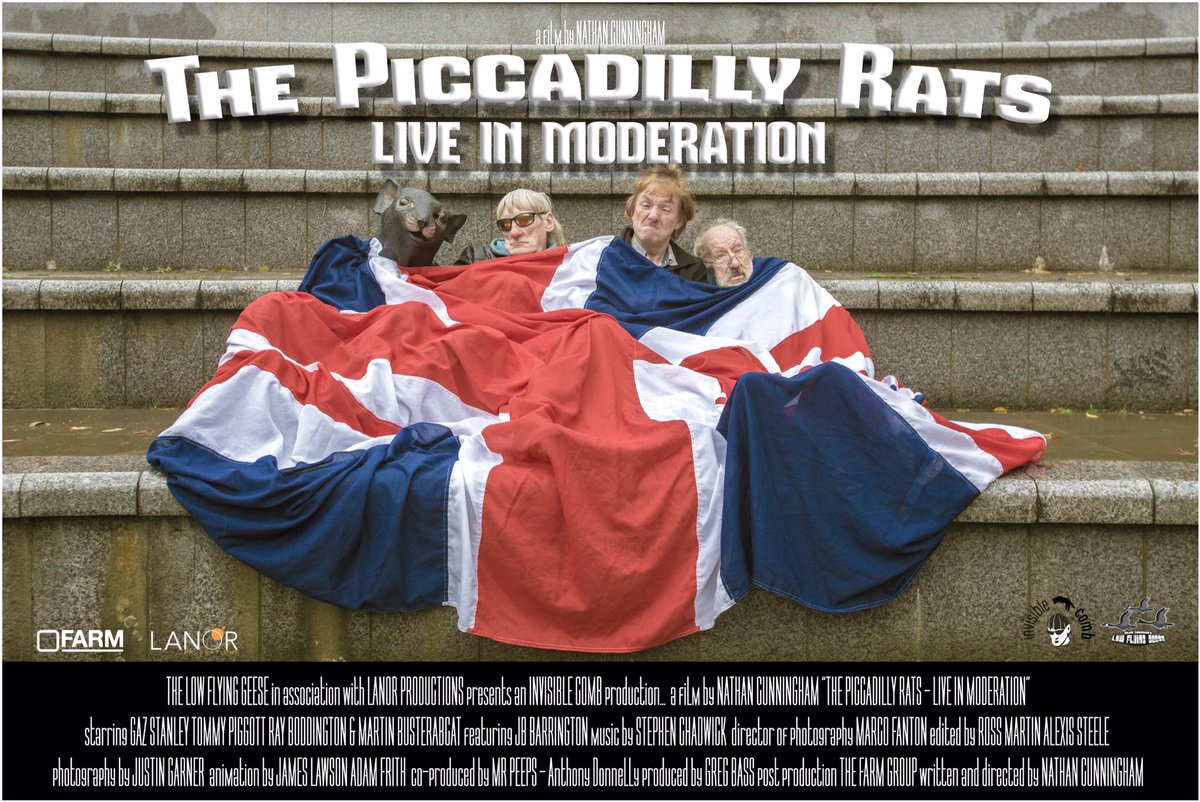 Evening Rat Fans...! For 1 Night Only this rather splendid film about Manchester’s very own Piccadilly Rats will be showing at @HOME_mcr on July 9th and it’s a do not MISS film so don’t : Tix... homemcr.org/film/the-picca… Rats Photo @PhotographyJags Union Flag @visionhausmusic