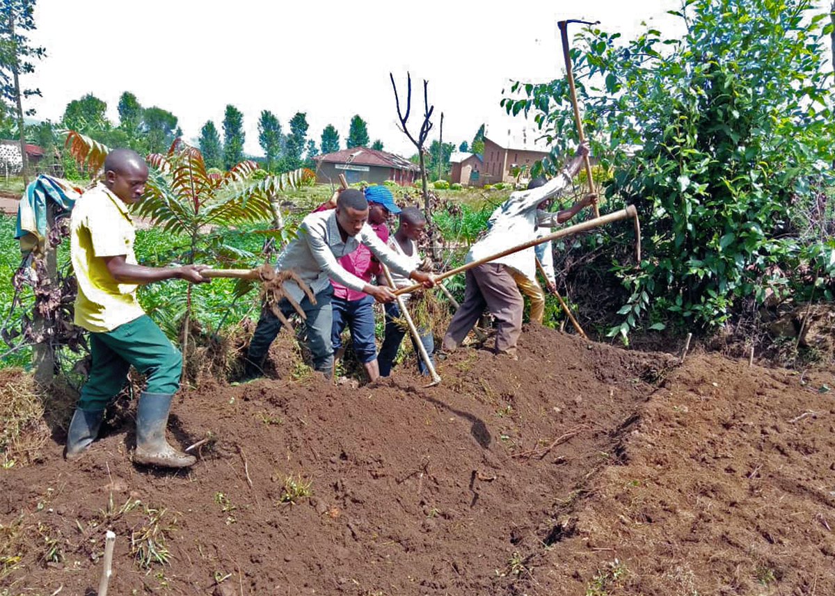 Gardens4Health's tweet photo. [PHOTOS FROM THE FIELD]: When mothers and fathers in @Gasabo_District learn how to prepare productive vegetable gardens through #bedbuilding practices during our #Agriculture trainings, they increased the possibility of providing healthy meals for their families. https://t.co/0XriWvnRON