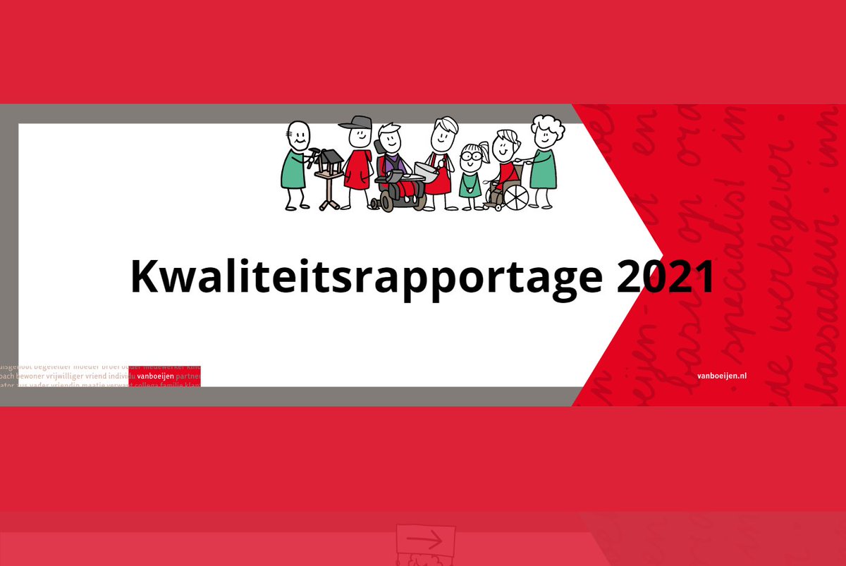 Ons kwaliteitsrapport 2021 is klaar. 2021 was het tweede jaar dat gekleurd werd door corona en een jaar waarin we in ruime mate hebben voldaan aan het Kwaliteitskader gehandicaptenzorg. De indrukwekkende verhalen en het gehele rapport lees je hier: vanboeijen.nl/nieuws/kwalite…