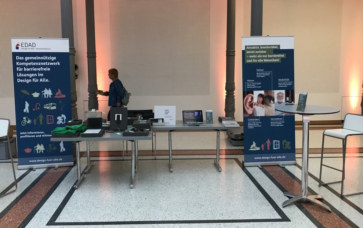 Heute für EDAD design-fuer-alle.de auf den
#Inklusionstage des <a href="/BMAS_Bund/">Bundesministerium für Arbeit und Soziales</a> für Thema #Barrierefreiheit im #DesignFürAlle. Komfort und attraktive Mehrwerte anstelle defizitorientierter Speziallösungen.