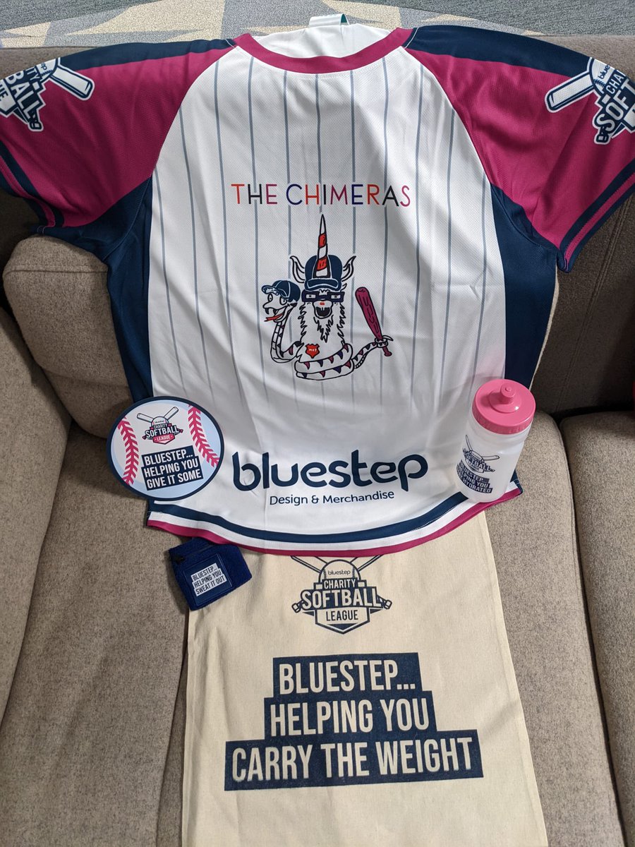 New kit day is fast becoming our favourite day of the year. Thanks to <a href="/bluestep_s/">Bluestep Solutions</a> for smashing it out the park for the second year in a row. We love our new shirts. Can’t wait to get them out on the <a href="/CharitySoftball/">London Charity Softball League</a> field next week 😍 #lcsl #chimerasstyle