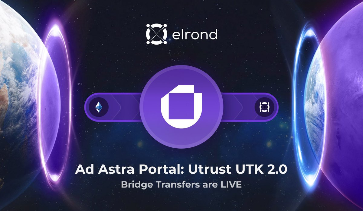 beniaminmincu's tweet photo. The $UTK 2.0 “genesis” is on!

@UTRUST token transfers via the Ad Astra Portal are live.

Time to take #web3payments to the next level. 🔥

https://t.co/4MS1Y2nxT4 https://t.co/1wosmniFDt