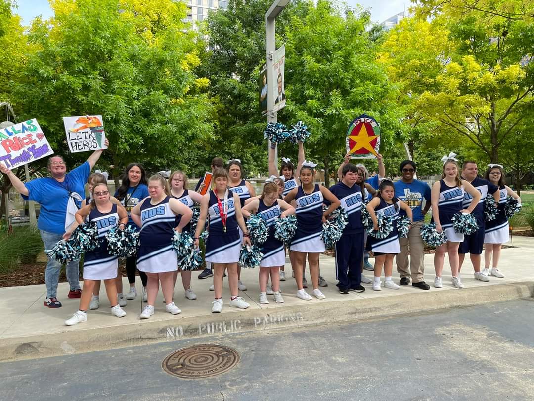 Shoutout to <a href="/NotreDameDallas/">Notre Dame School</a> cheerleading team for hyping everyone up at our recent Law Enforcement Torch Run in Dallas, Texas! Thank you for showing your support and spirit for the <a href="/DallasPD/">Dallas Police Dept</a>.