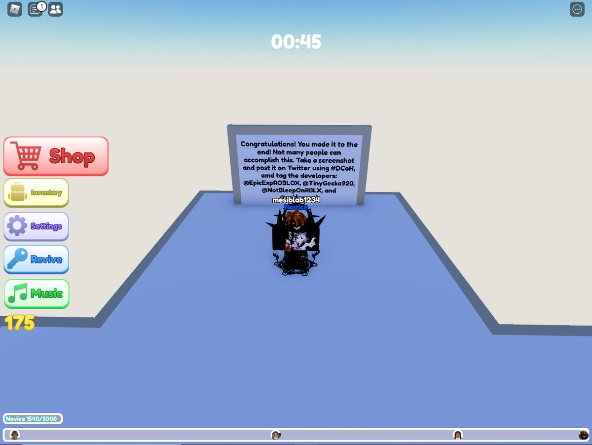 Yusufprogamer1's tweet photo. Guys I made it lol!
@EpicExpROBLOX @TinyGecko920 @NotBleepOnRBLX  @solzyease 
#DCoH https://t.co/ZgymZE2gUb