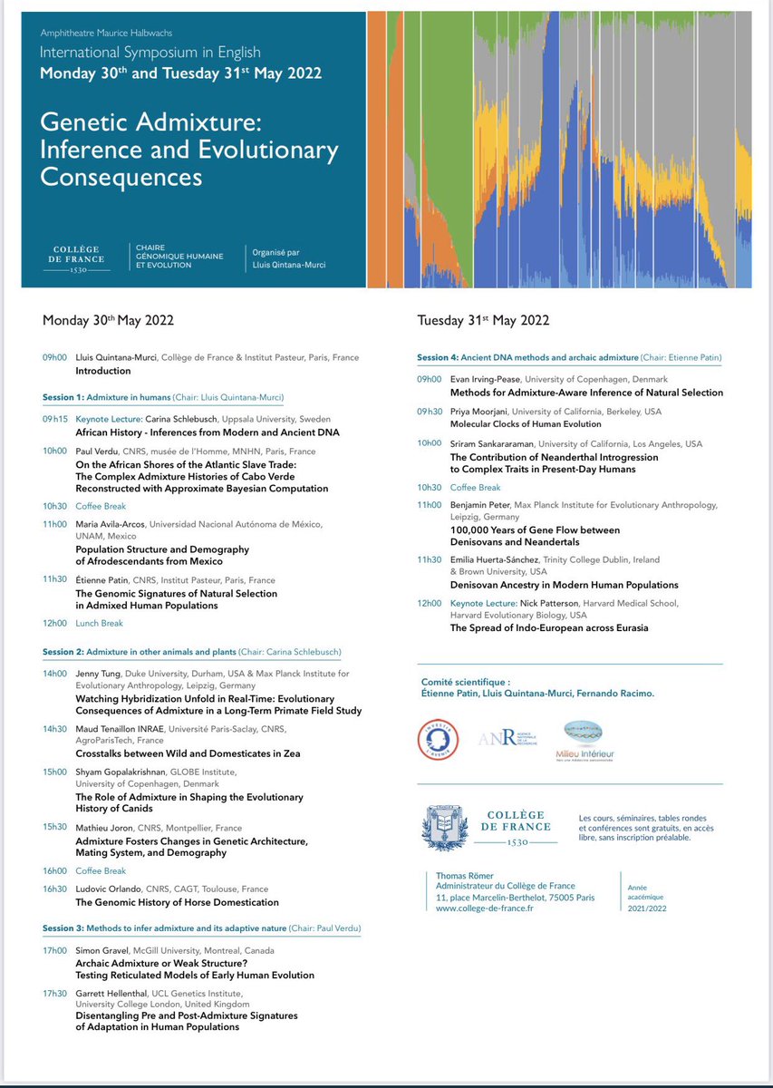 Lluis Quintana-Murci (@quintanamurci) on Twitter photo Thanks to all the wonderful speakers that have made this conference great! The entire conference will be freely available in a few days at the website of the <a href="/cdf1530/">Collège de France</a> Thanks to all the wonderful speakers that have made this conference great! The entire conference will be freely available in a few days at the website of the <a href="/cdf1530/">Collège de France</a>