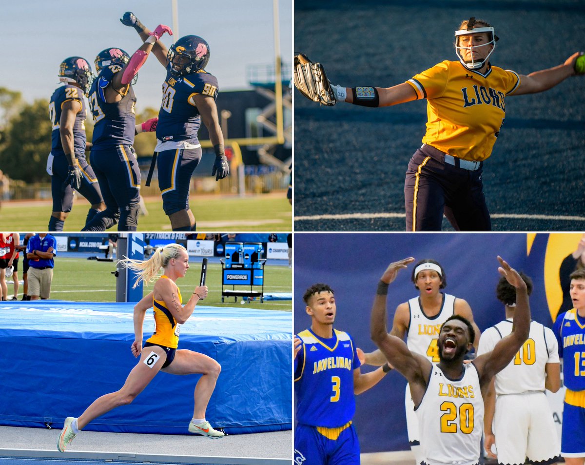 etamuniversity's tweet photo. It's been a year of many triumphs, hardships and memorable moments, but after last weekend we closed out the chapter of Division II athletics at #TAMUC. Thank you to all the Lion student-athletes who have contributed so much with your talents.

Next stop, Division I! https://t.co/xSQStAOvQy