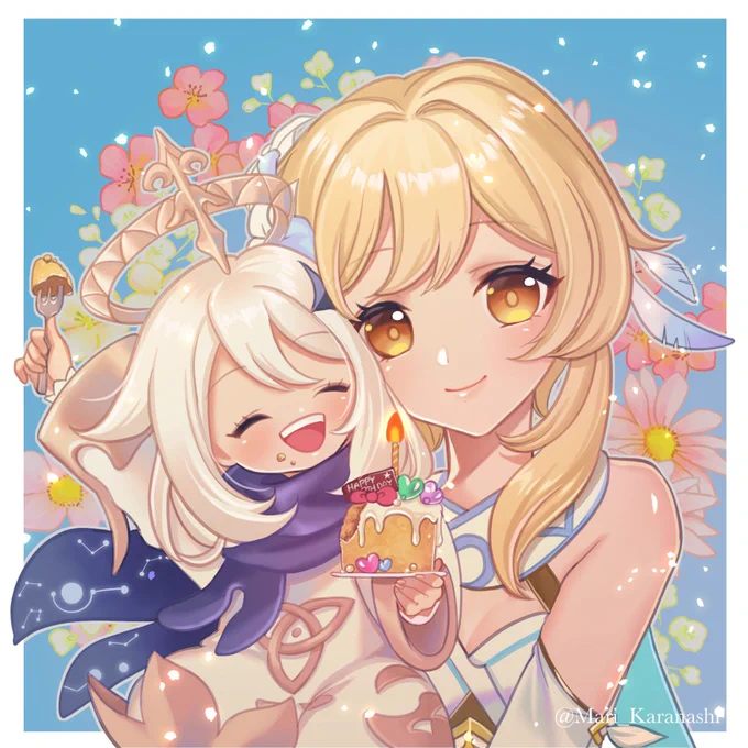 もいっちょパイモンちゃんお誕生日おめでとう〜!!🎉🎂💐
声も仕草も可愛すぎて全部大好き!
これからも仲良くしておくれ🥰
#パイモン生誕祭2022 #Paimon #派蒙 #GenshinImapct #原神 