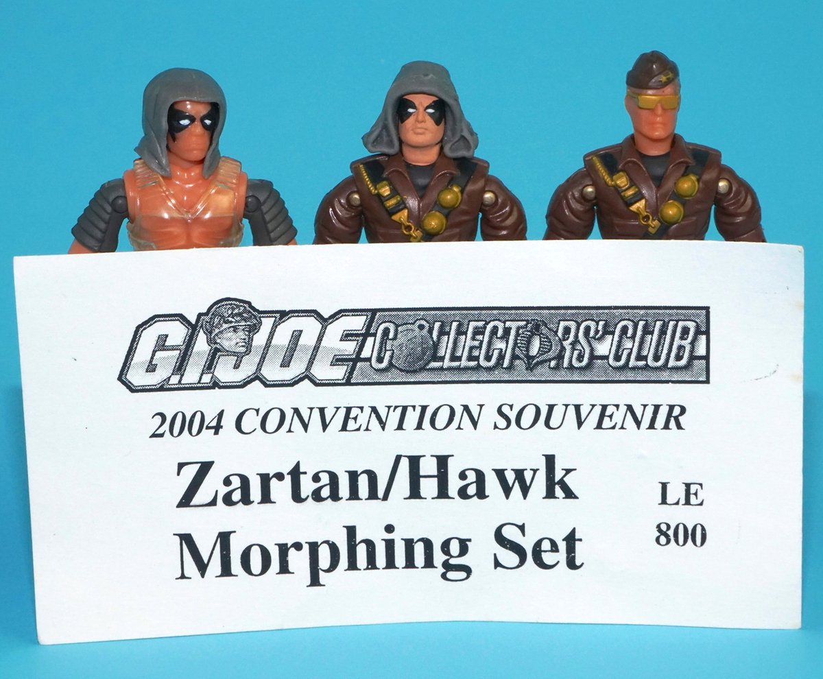 boonsart_com's tweet photo. This #GIJoeTigerForce #Zartan v9 v10 v11 Morphing Hawk Set 2004 Con Exclusive is the last of the GI Joe figures to be listed for now. We are done with the figures (until next time!). But fear not, we have many parts and file cards coming soon... 😉 #boonsartshop https://t.co/kjizy5tMqS