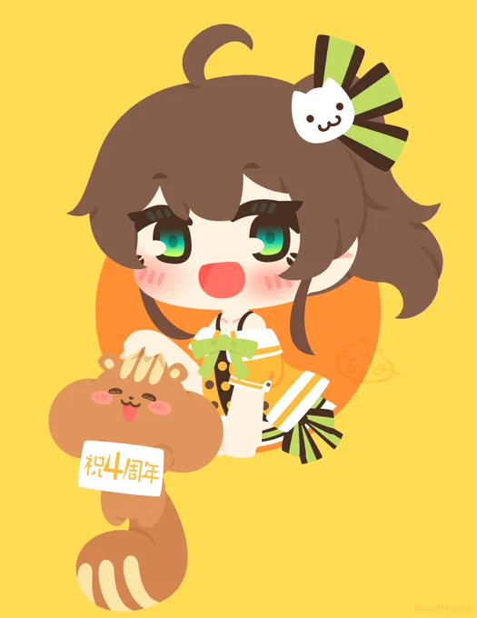 まつりちゃん4周年おめでとう〜!!!!
#祭絵 