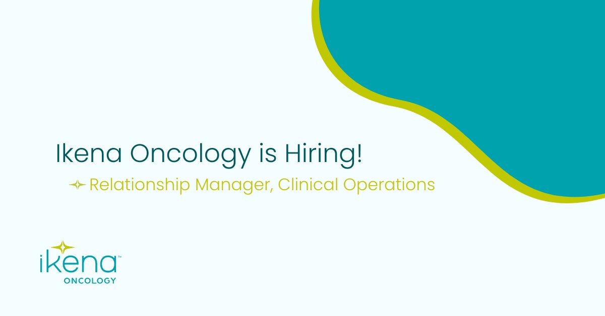 IkenaOncology's tweet photo. We’re #Hiring! Our Clinical Operations group is looking for a Site Relationship Manager for an on-site position in Boston, MA. To learn more about the role and apply, click the link: https://t.co/fCZW2tJ8sw #MakeFreshTracks https://t.co/4pXMmHbQBU