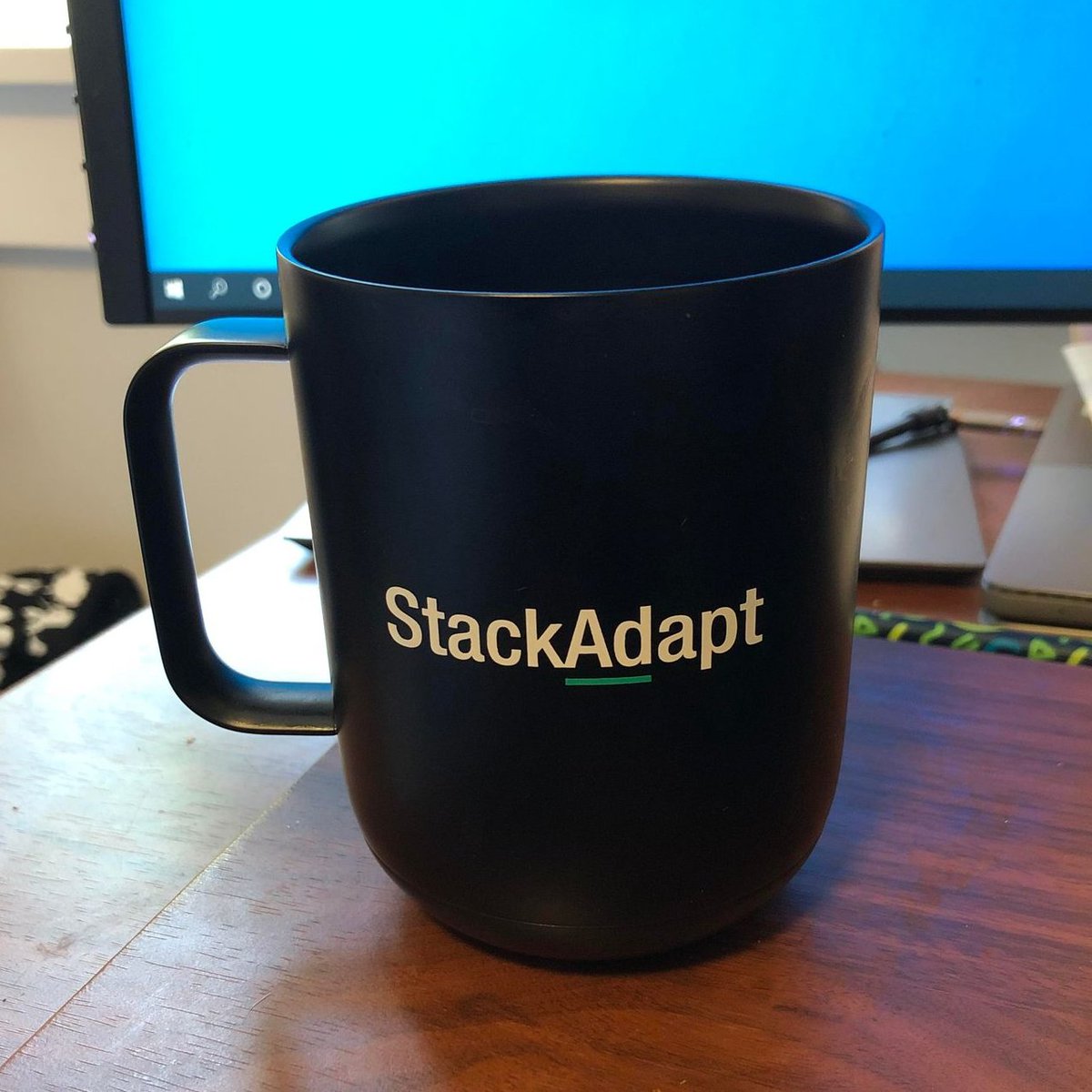 nikitoomey's tweet photo. I don't know who @StackAdapt donated their promotional @EmberMug to the Seniors Association of St. Margaret’s Bay for their yard sale, but the $0.50 price tag had me yelling #STARTHECAR!!! #deals #sohappy https://t.co/ae9bGPISNj