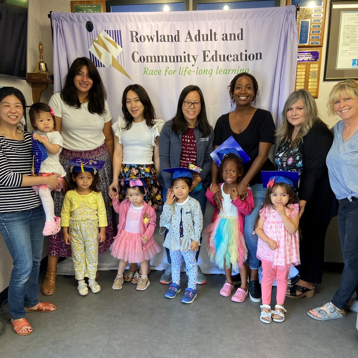 Aaaaaaand that's a wrap!🎉🙌 Our spring semester has come to an end! Take a look at our Parent Education classes' graduation from this past week! So many smiling faces! 😊👏 #RACEStrong #WeAreRUSD #ParentEducation