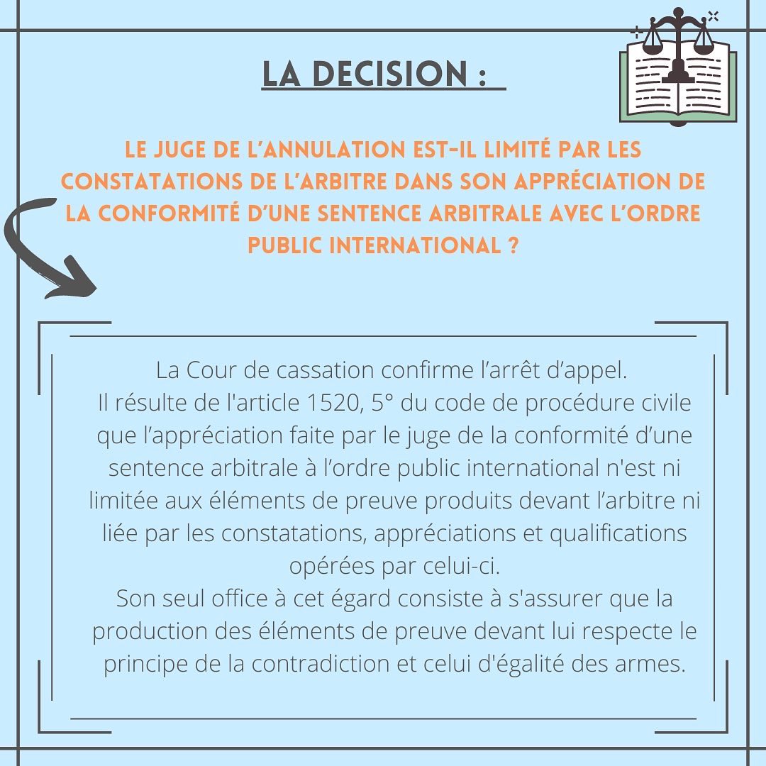 CJuri_Nice's tweet photo. ⚖️VEILLE JURIDIQUE⚖️ 

📖Thème : Droit international

💡Le juge de l’annulation des sentences arbitrales et l’ordre public international 

#veillejuridique #droit #cliniquejuridique https://t.co/Uao3FS8QwH