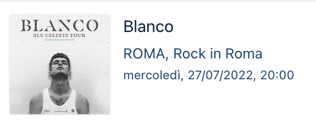 echdti's tweet photo. VENDO 2 BIGLIETTI X BLANCO - ROMA - 27/07/22
#vendobiglietti #blanco #blucelestetour https://t.co/LAJ2Sj3R09