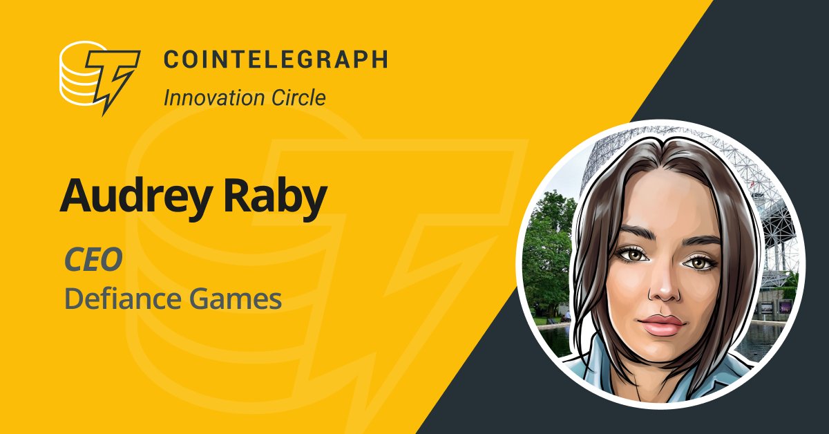 CointelegraphCr's tweet photo. We're excited to announce the addition of Audrey Raby, CEO of @defiance_games to Cointelegraph Innovation Circle, our vetted professional organization of leaders and experts in the blockchain technology industry. 

Learn more: https://t.co/43fweBEdxe. https://t.co/MV4hn8cDTl