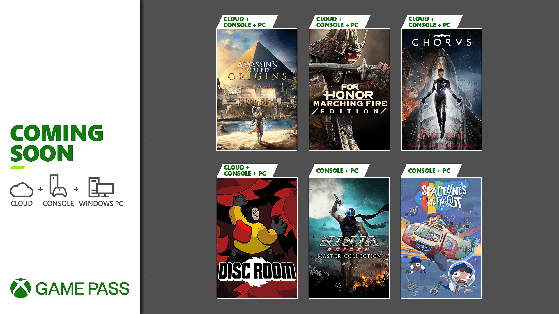 New Xbox Game Pass titles for console, PC and Cloud have been announced