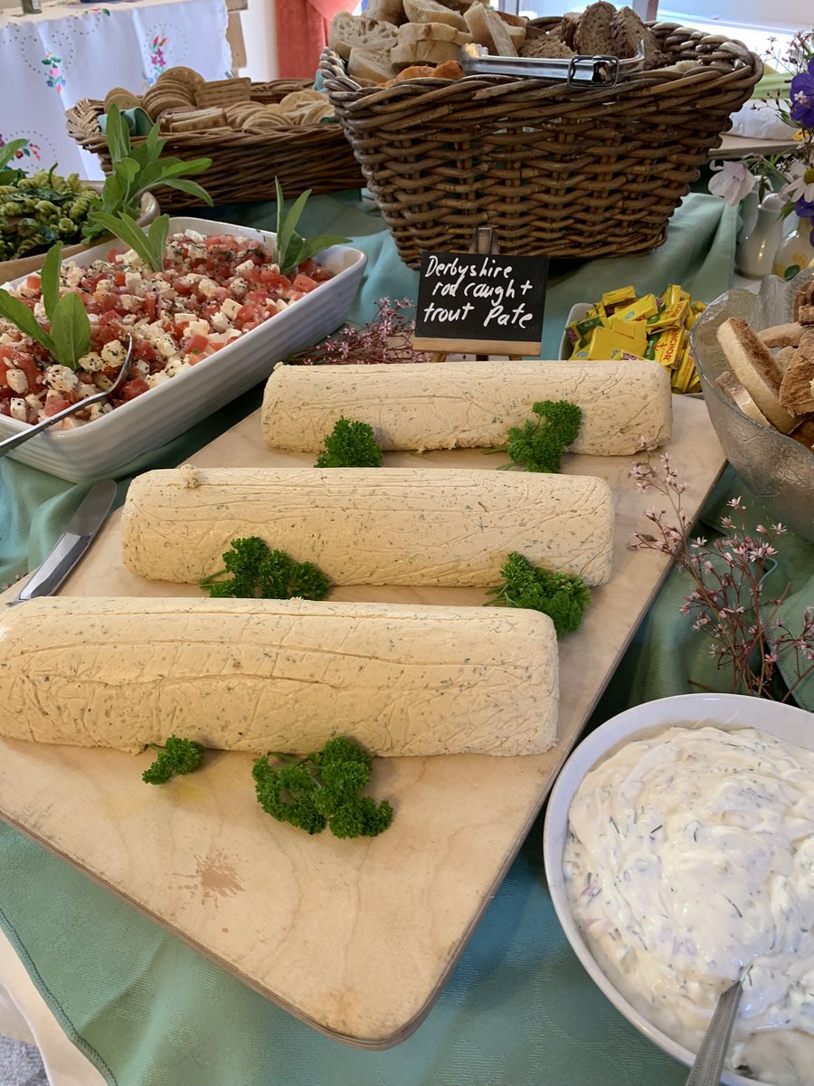 butlersderby's tweet photo. We’re serving a tapas style menu today with roasted meats, marinated haloumi, olives, smoked trout pate, cheeses, chutney, breads & salads.#bespokecatering #funeralcatering #buffetmenus #summerfood https://t.co/2NMLcxDbPJ