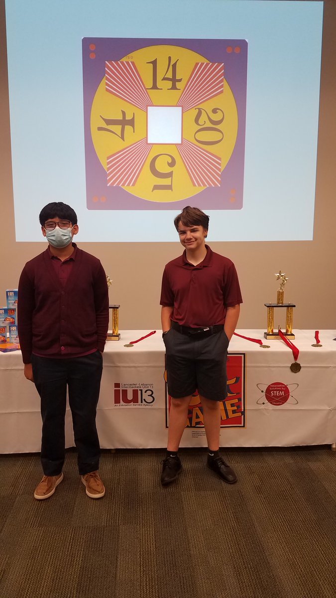 RCSLancaster's tweet photo. Two of our 7th graders competed at the IU13's Math 24 competition! Great job boys! https://t.co/SMNl1OS5GS