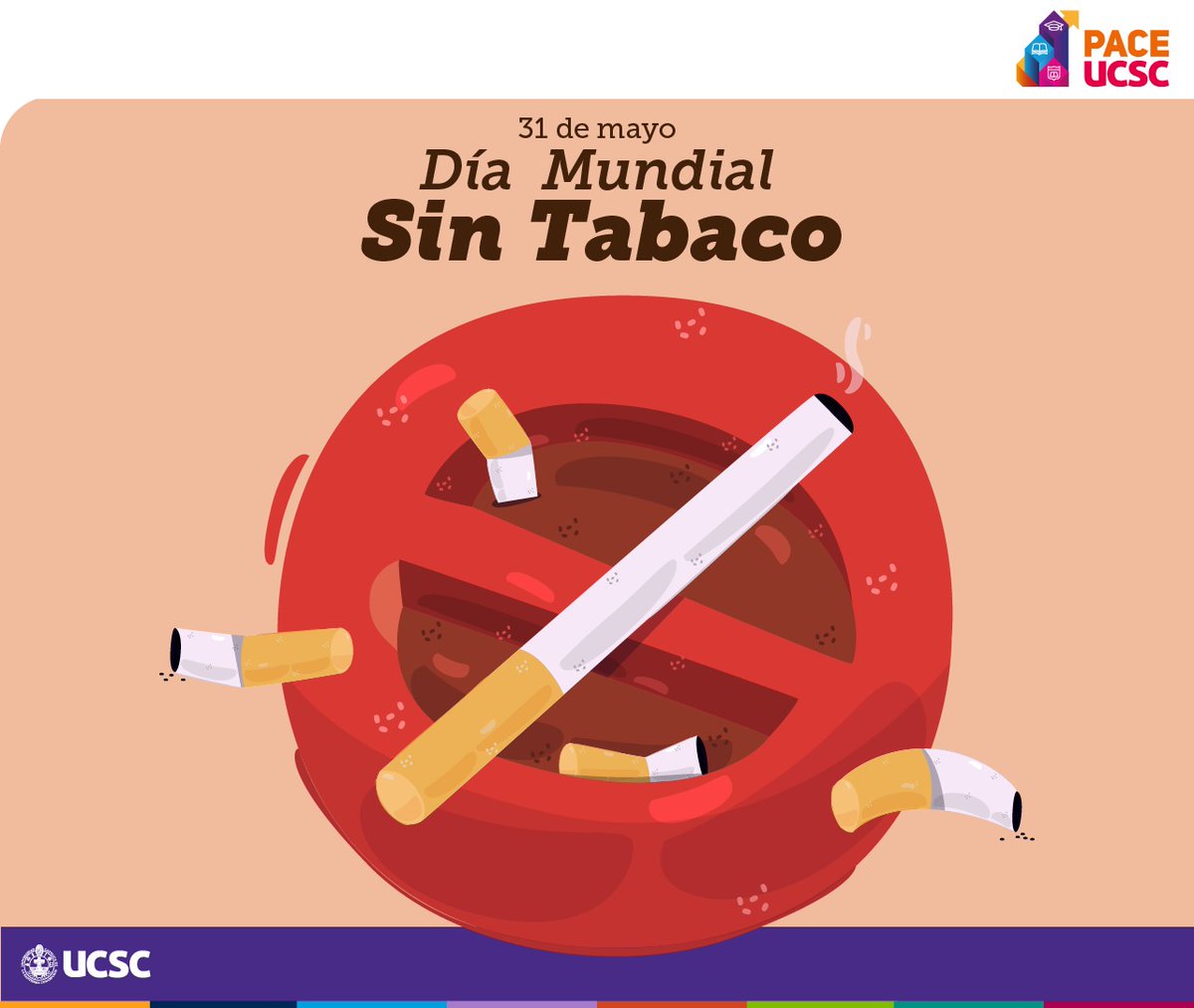 paceucsc's tweet image. Bajo el lema "El tabaco envenena nuestro planeta", se busca informar acerca de los daños directos al medio ambiente que la producción de tabaco causa. Puedes colaborar con el Día Mundial Sin Tabaco, difundiendo información en redes sociales con #DiaMundialSinTabaco #DiaSinTabaco