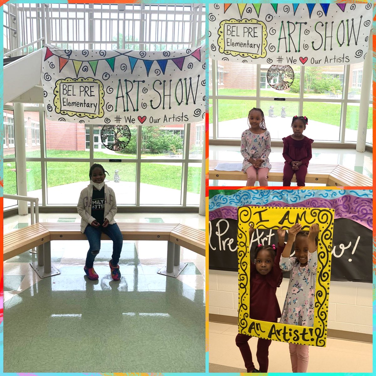 ZPhiB_EPZ's tweet photo. It's always so sweet to catch up with some of our precious Pearlettes doing great things in the community! Check these young ladies out- their artwork was on display at their school's art show last week. 🎨💠💠 https://t.co/39iWzGJCiN