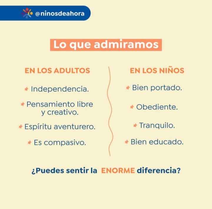 Dianafzc's tweet photo. Queremos adultos libres, independientes, críticos y con iniciativa, cuando muchos forman niños de tal forma que no les permiten cometer errores o los maltratan por eso, anulan sus opiniones y solo les importa que obedezcan y estén "tranqulitos" sin cuestionar nada. https://t.co/cnYMYXjTis