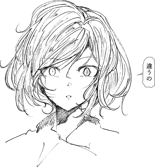 髪の毛の書き込みをうまくみせたい練習 