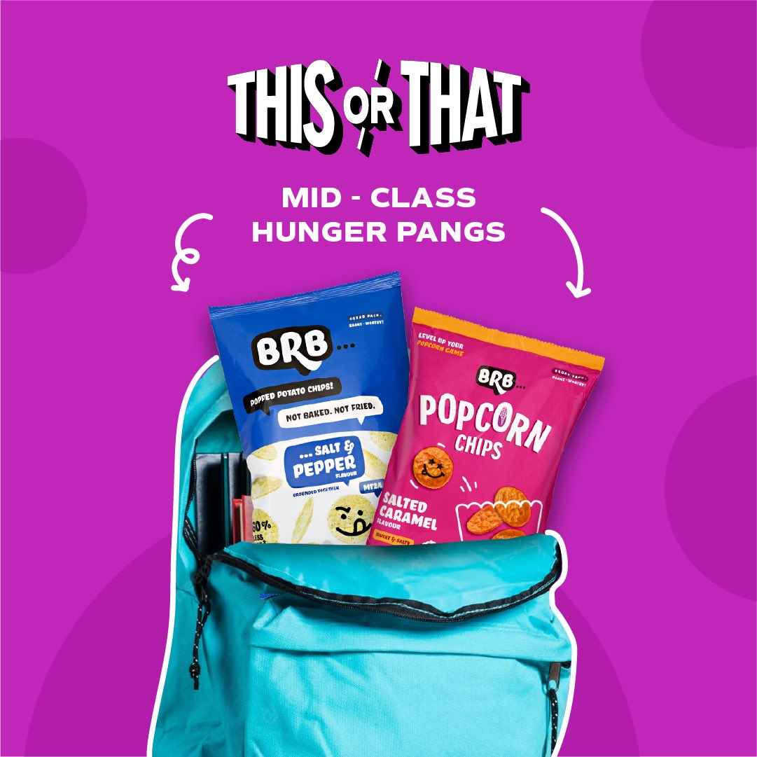 Feel_Like_BRB's tweet image. Mid-class 🎒or mid-work 💻 - Would you rather get the classic Salt &amp;amp; Pepper #PoppedChips🧂 or snack at your desk on oh-so-sweet Caramel #PopcornChips 🍬? Tell us in the comments below 👇

#notbaked #notfried #Popcorn #snacks