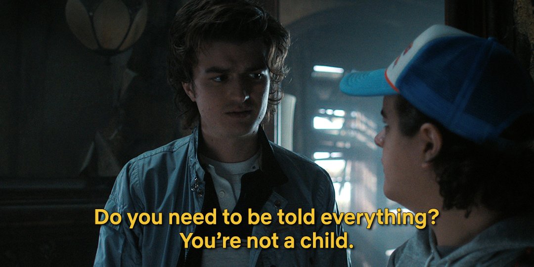 NetflixUK's tweet photo. The Steve &amp; Dustin Bickering Show https://t.co/rVxA0m0RhU