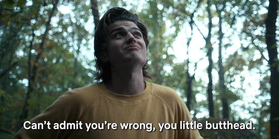NetflixUK's tweet photo. The Steve &amp; Dustin Bickering Show https://t.co/rVxA0m0RhU