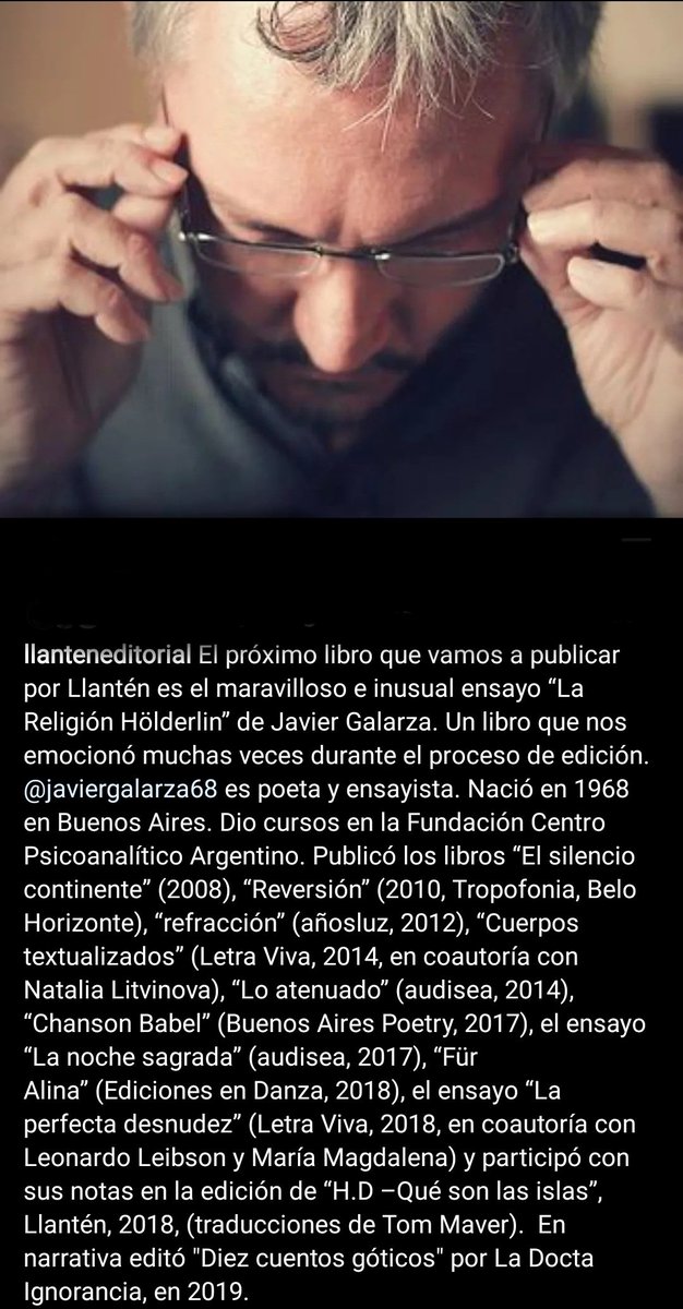 La Religión Hölderlin de <a href="/javiergalarza7/">Javier Galarza</a> pronto por Llantén