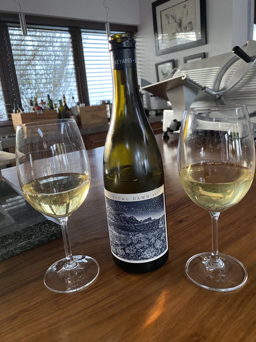 Nautical Dawn 2017 tonight, with a casserole of chicken, leeks, mushrooms, pancetta and potato. Bliss! Watch out for tomorrow’s release by Chris of the ‘21 vintage.