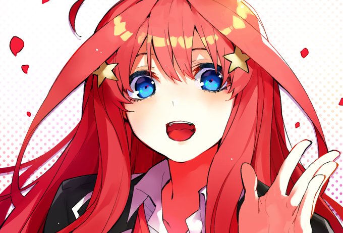 yorさんがTwitterに投稿した中野五月(五等分の花嫁)のイラスト。