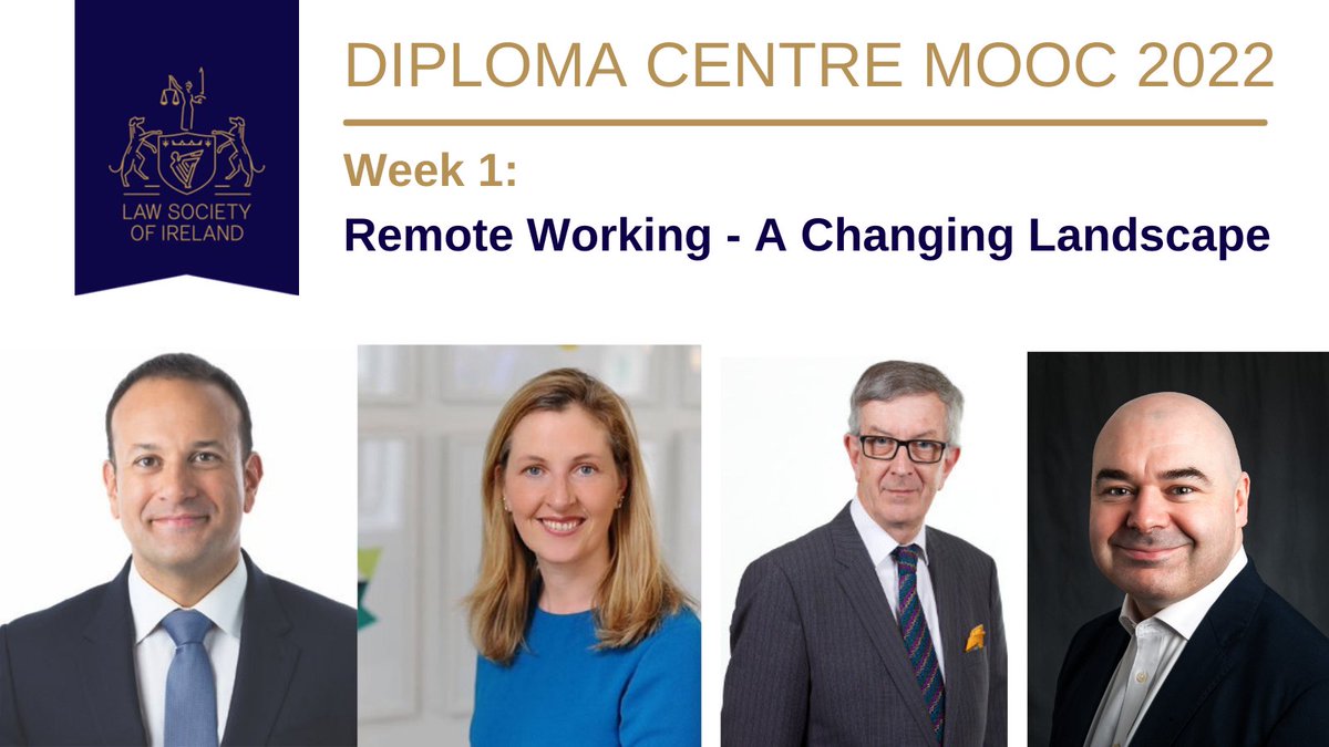 ReillyOdette's tweet photo. It's almost time! Our #RemoteWorkingMOOC launches today at 6pm with talks from:
- An Tánaiste @LeoVaradkar
- Richard Grogan, Principal @GroganRichard
- @SiobhraRush, Partner @LewisSilkin
- @Fergal Crehan BL, Data Protection Officer @ThreeIreland

Join 👉🏼 https://t.co/IJXVqHXjKF https://t.co/0g3XXNR6H0