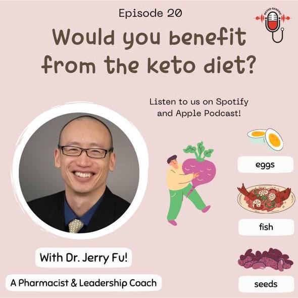 NeverGenericPod's tweet photo. Episode 20:🎙️ #KetoDiet + an interview with Dr. Jerry Fu, Founder and Owner of Adapting Leaders + reviewing a class of antidiabetic agents, #GLP1 receptor agonist 💊 (Link in bio!) https://t.co/CmA2HuECg9