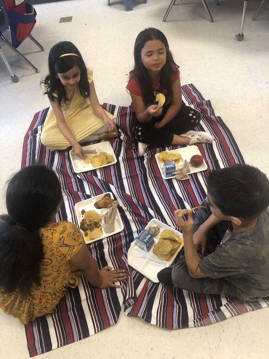 FirstiesFun's tweet image. #ABCountdown today is P for Picnic day! We had a classroom picnic to escape the heat 🥵 Always a treat to eat in the classroom! #YES_Bulldogs #firstgrade