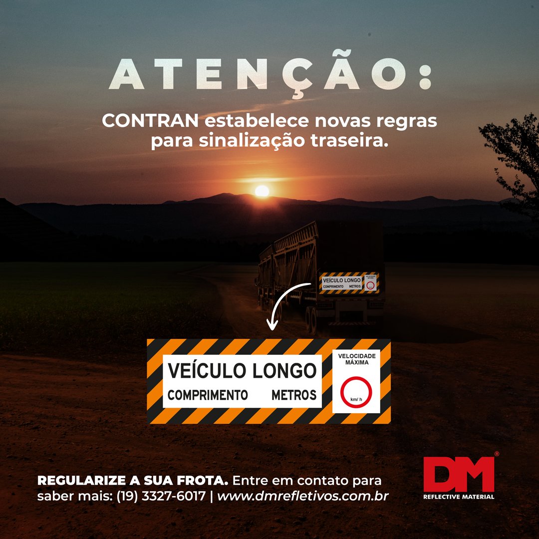 dmrefletivos's tweet photo. Nova Resolução CONTRAN 882 estabelece padronização na medida 2,30 m X 0,80 m e será incluído adesivo de velocidade máxima de 60 km/h ou 80 km/h.

Entre em contato para saber mais e regularize a sua frota:

📞 19 3327-6017

#VeículoLongo #caminhão #caminhoneiro #canadeaçucar https://t.co/AjMvO1FAKf