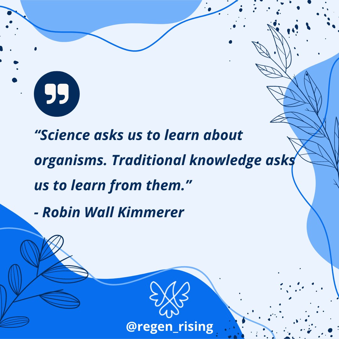 “Science asks us to learn about organisms. Traditional knowledge asks us to learn from them.” - Robin Wall Kimmerer, Botanist and Nature Writer

How can you apply this lesson to your own life?

Check out the full podcast episode  now: onbeing.org/programs/robin… 

#onbeingpodcast